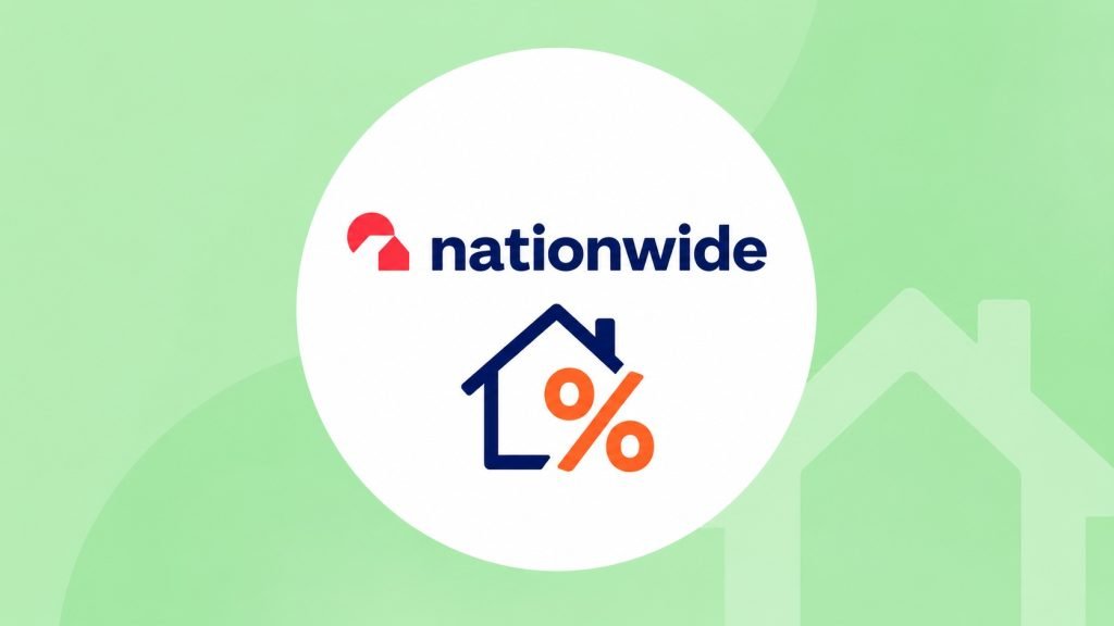 Nationwide mortgage rates with house and percentage icon